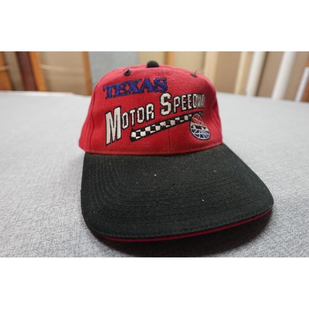 Texas Motor Speedway Hat Cap Strap Back One Size Red Black NASCAR Auto Racing